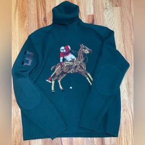 Vinatage Polo Ralph Lauren Equestrian Turtleneck Sweater.